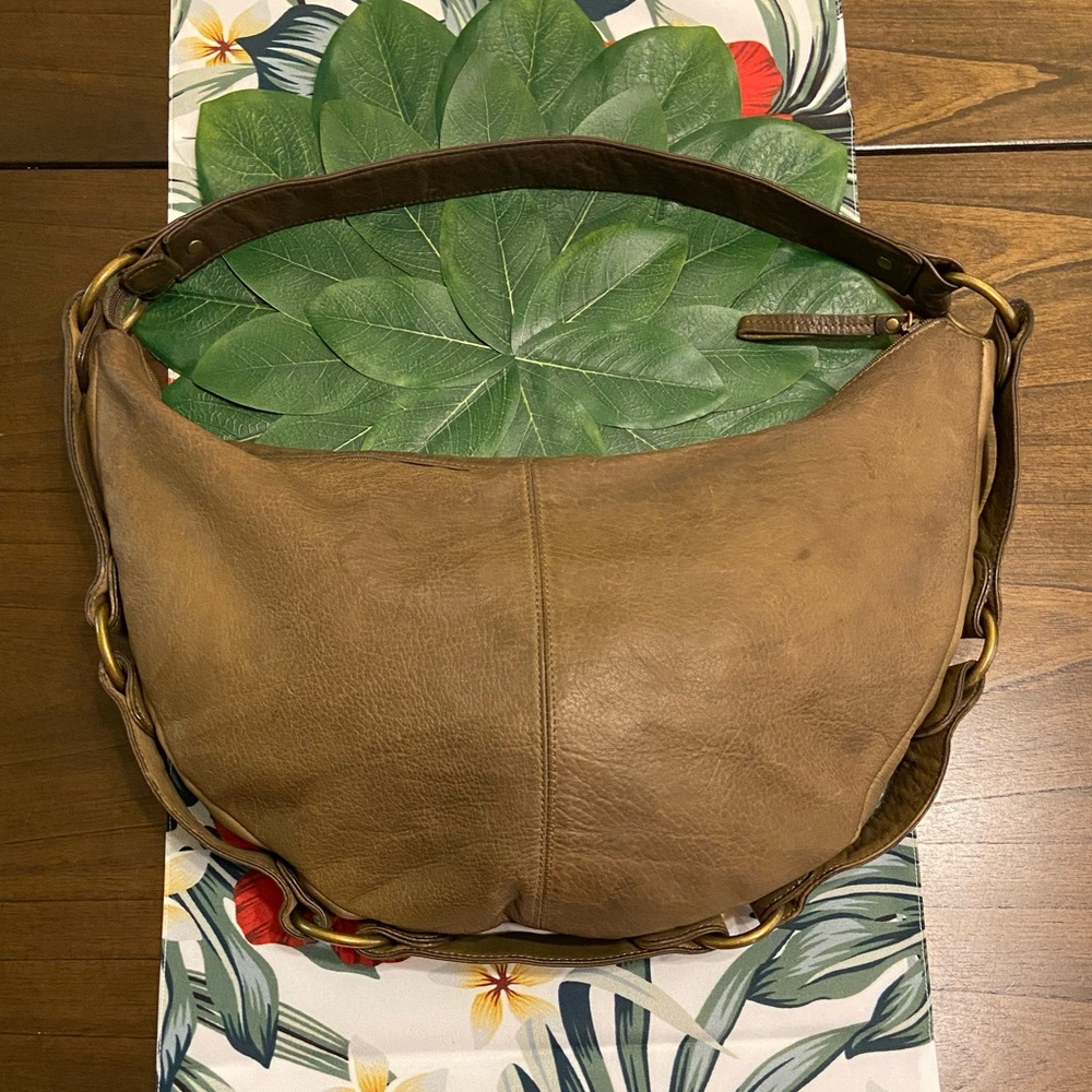 Vintage HOBO Int. Olive Genuine Leather Shoulder Bag